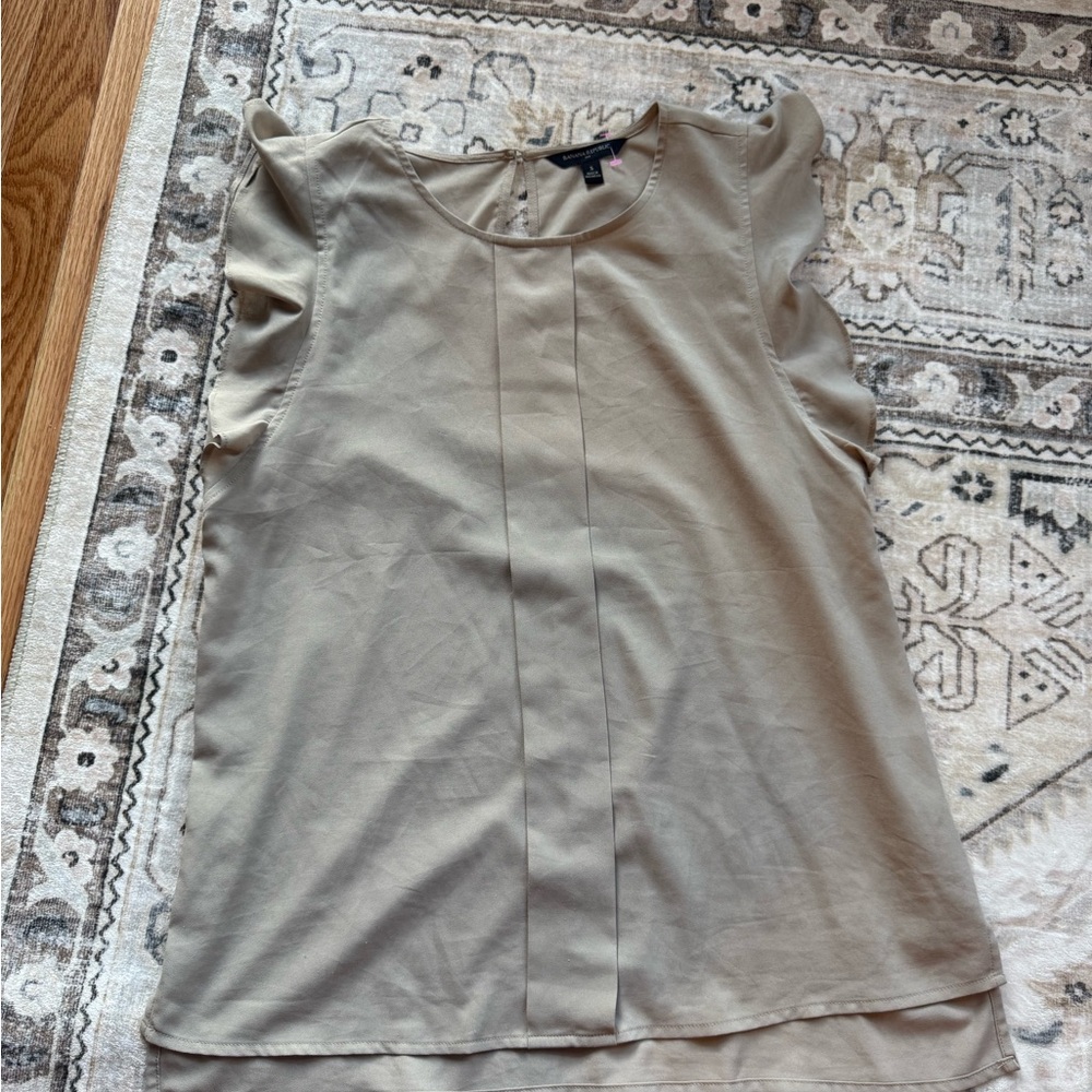 Women's Beige Sleeveless Top